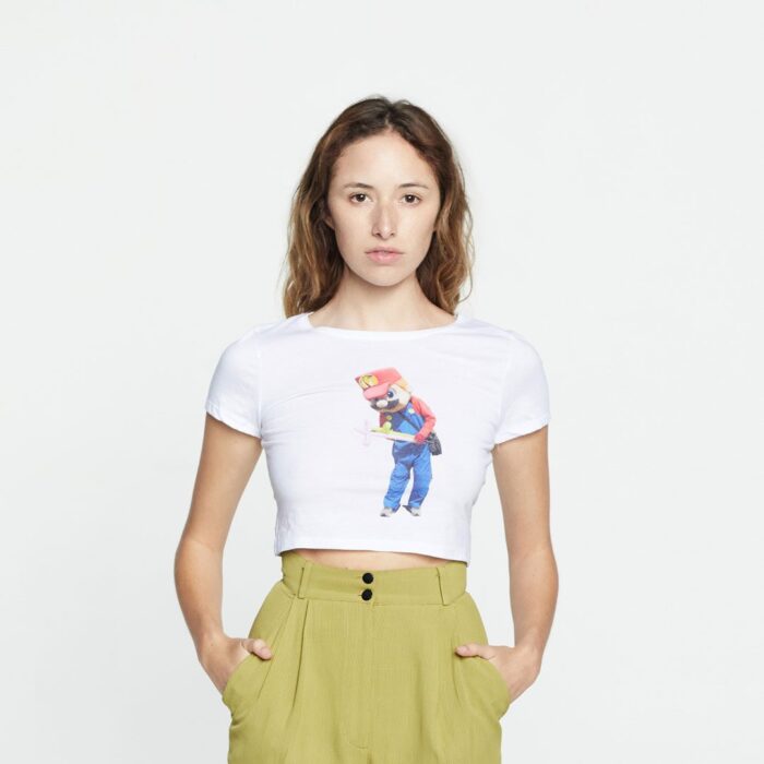 Sad Mario Organic Crop Tee