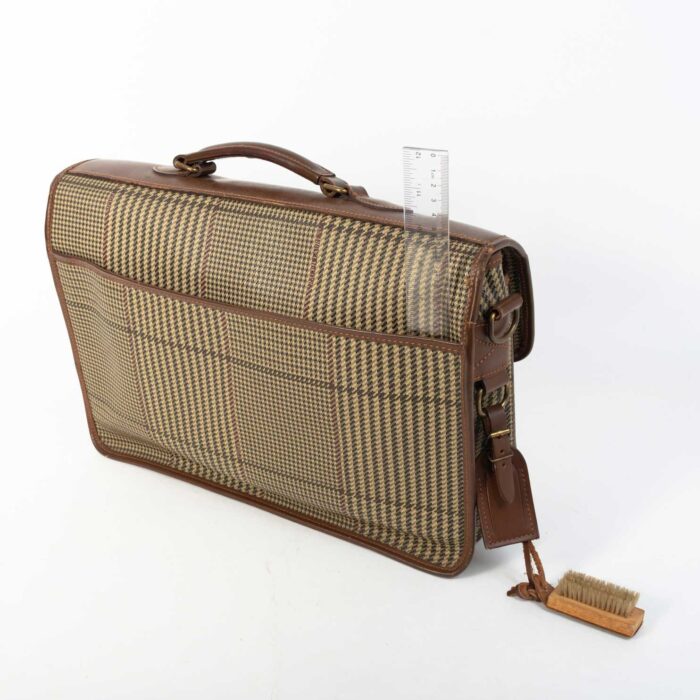 90's Polo Ralph Lauren Houndstooth Plaid Messenger Attache Briefcase - Image 8