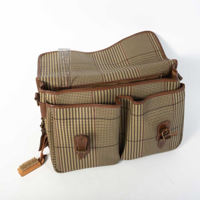 90's Polo Ralph Lauren Houndstooth Plaid Messenger Attache Briefcase - Image 6