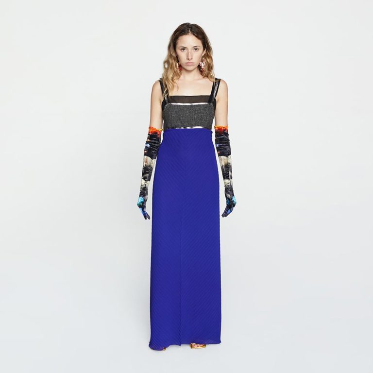 Philosophy di Alberta Ferretti Blue Maxi Gown, US 2/4