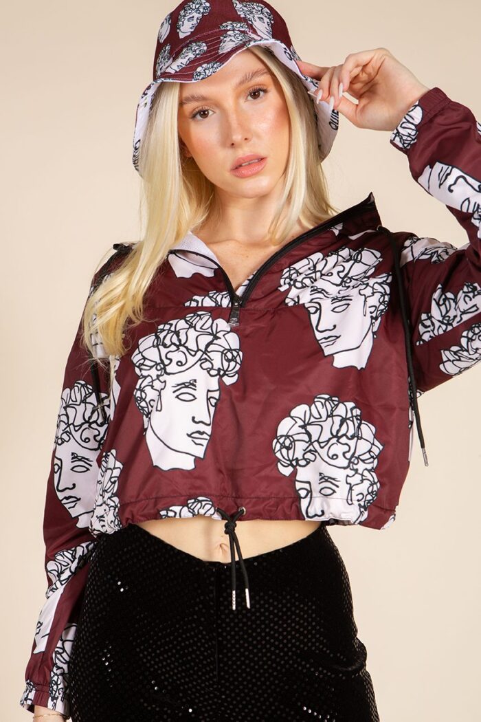 Greco-Roman Cropped Windbreaker - Image 2