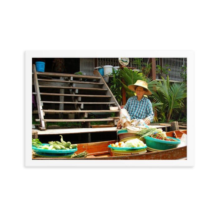 Floating Market Thailand Travel Photography Art Print Wall Art