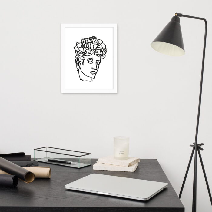 Greco-Roman Bust Ink Line Drawing Print - Image 12