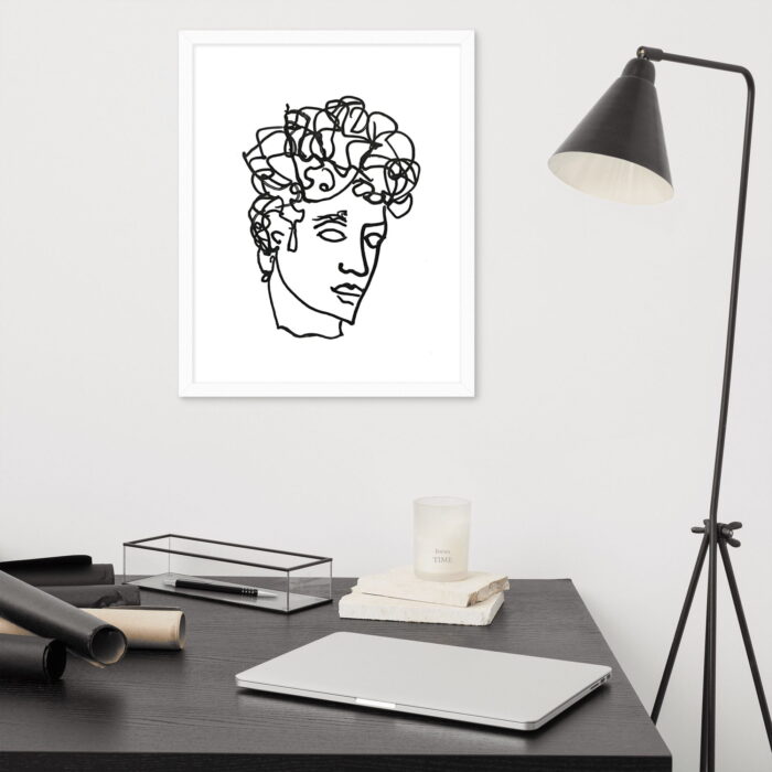 Greco-Roman Bust Ink Line Drawing Print - Image 17