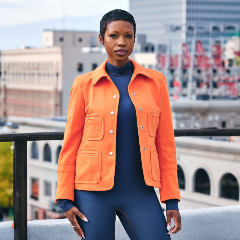 1990s DKNY orange jacket Size 6