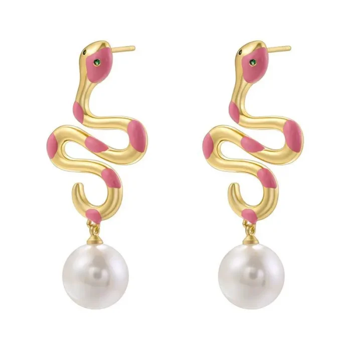 Gold Hiss & Glam: Bold Baroque Pearl Tassel Earrings - Image 8