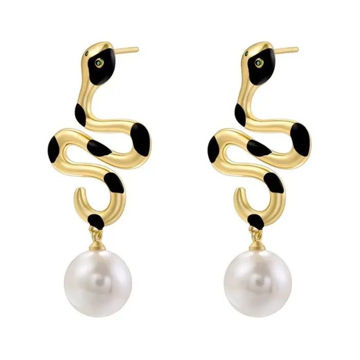 Gold Hiss & Glam: Bold Baroque Pearl Tassel Earrings