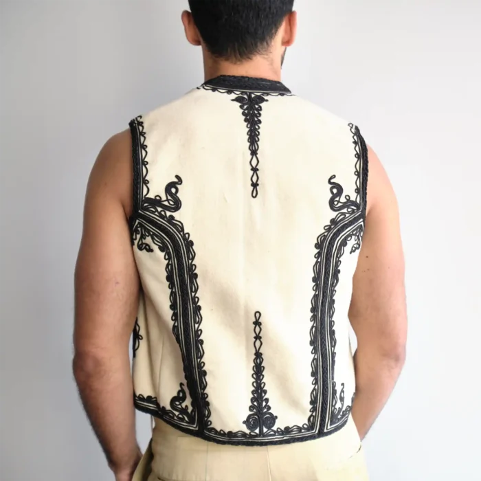 1960s Wool Uzbek/Afghan Embroidered Vest/Waistcoat - Image 8