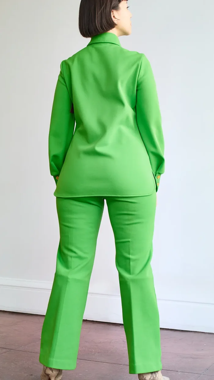 60s/70s Center Stage Lime Green 2 Piece Leisure Suit - Image 5