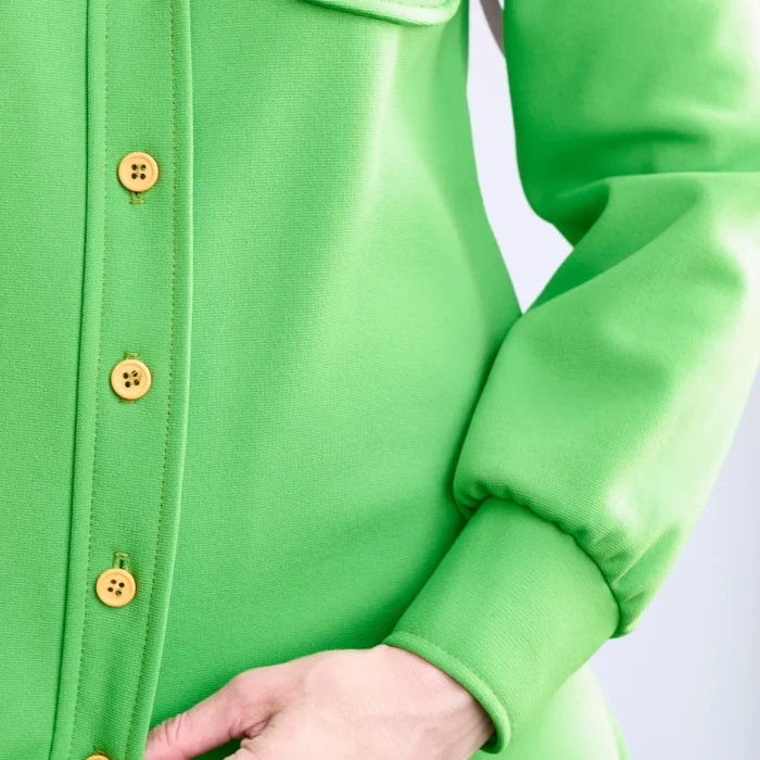 60s/70s Center Stage Lime Green 2 Piece Leisure Suit - Image 3