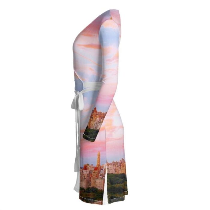 Central Park Sunset Wrap Dress - Image 4