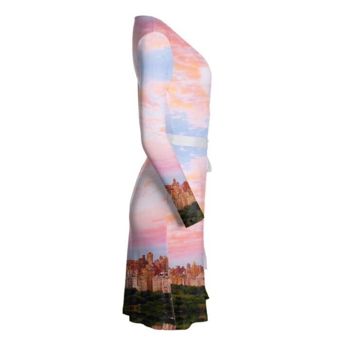 Central Park Sunset Wrap Dress - Image 3