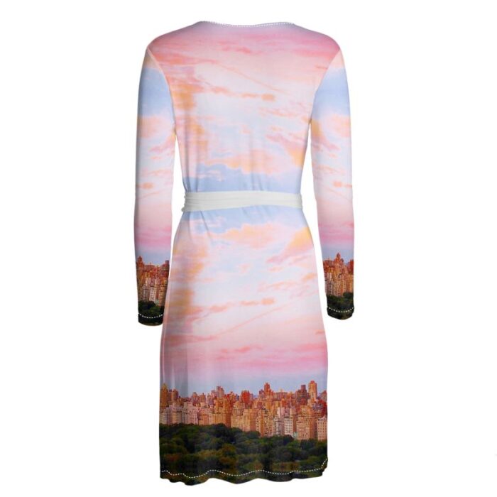 Central Park Sunset Wrap Dress - Image 2