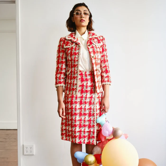 1960s Celine Soria Couture Tweed Skirt Suit