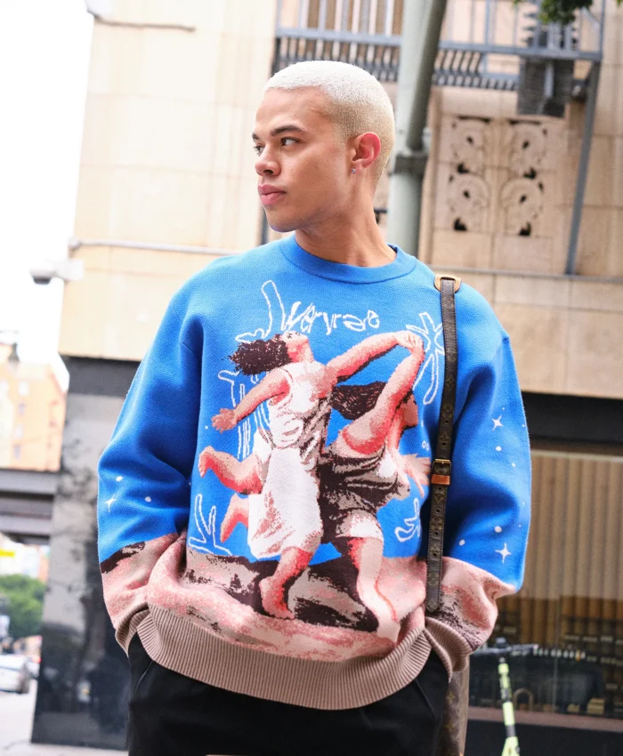 VERYRARE - Beach Race Jacquard Crewneck - Image 3