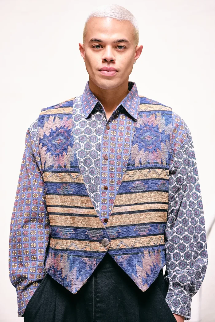 1980s/90s Longhorn Tapestry Western Vest - Image 8