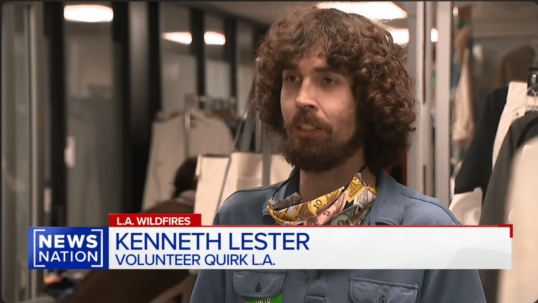 NEWSNATION · MORNING IN AMERICA coverage of Quirk’s wildfire relief effort