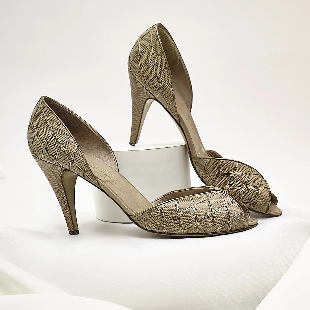 Bruno Magli 1980s Gold D’Orsay Pumps – Size 9.5/10 Narrow - Image 3