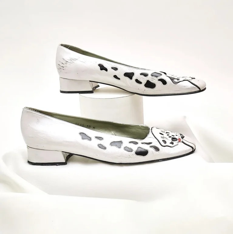 1980s Margaret Jerrold Dalmatian Leather Pumps – Size 9/9.5