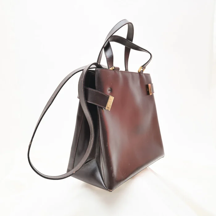 1990s Tom Ford Era Gucci Brown Leather Satchel Bag - QUIRK