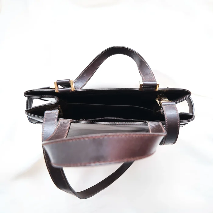 1990s Tom Ford Era Gucci Brown Leather Satchel Bag - QUIRK