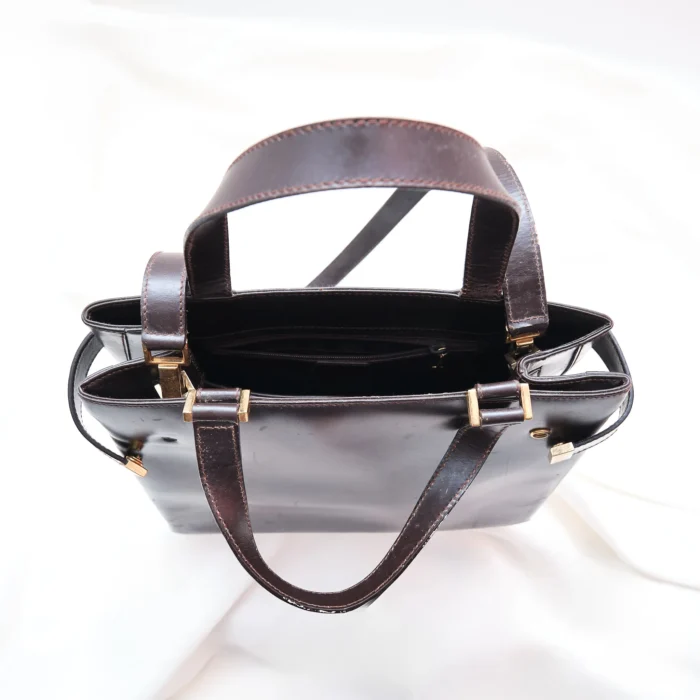 1990s Tom Ford Era Gucci Brown Leather Satchel Bag - QUIRK