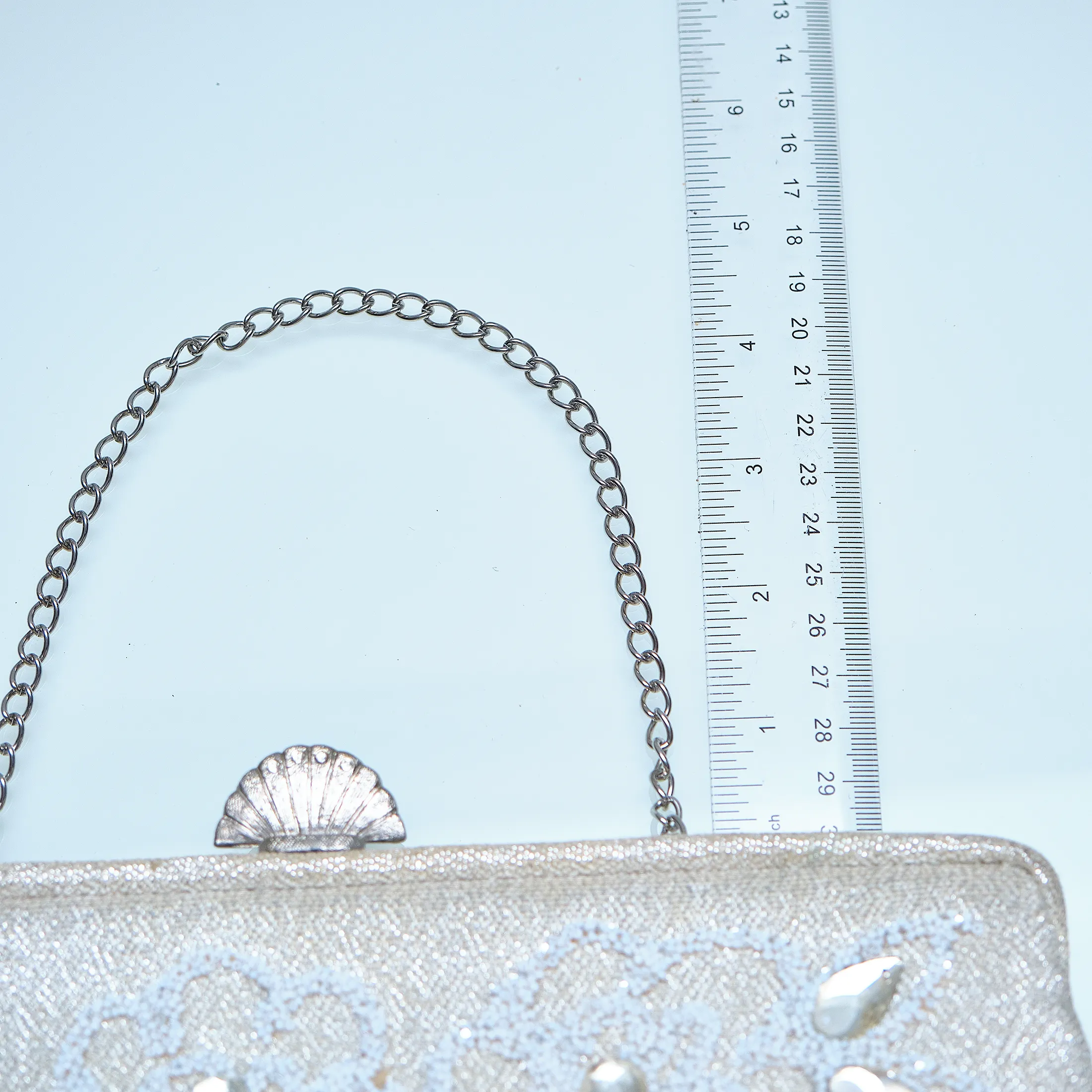 1950s/60s Hand-Beaded Evening Clutch Purse with Floral Sequin & Rhinestone Design - Image 3