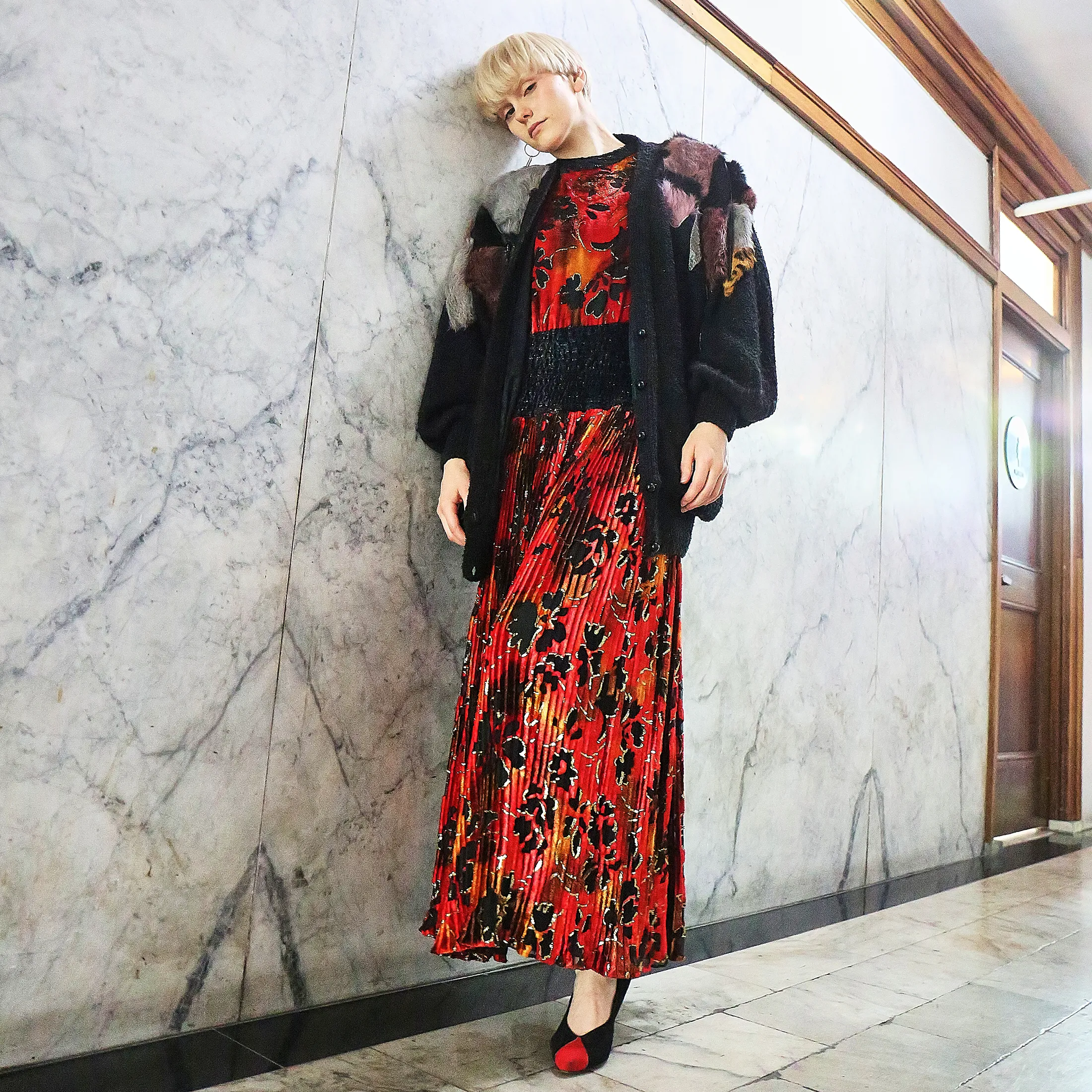 Vintage Lillie Rubin Mohair Cardigan with Snake & Rabbit Fur Accents – 1970s/80s- Size M/L - Image 3