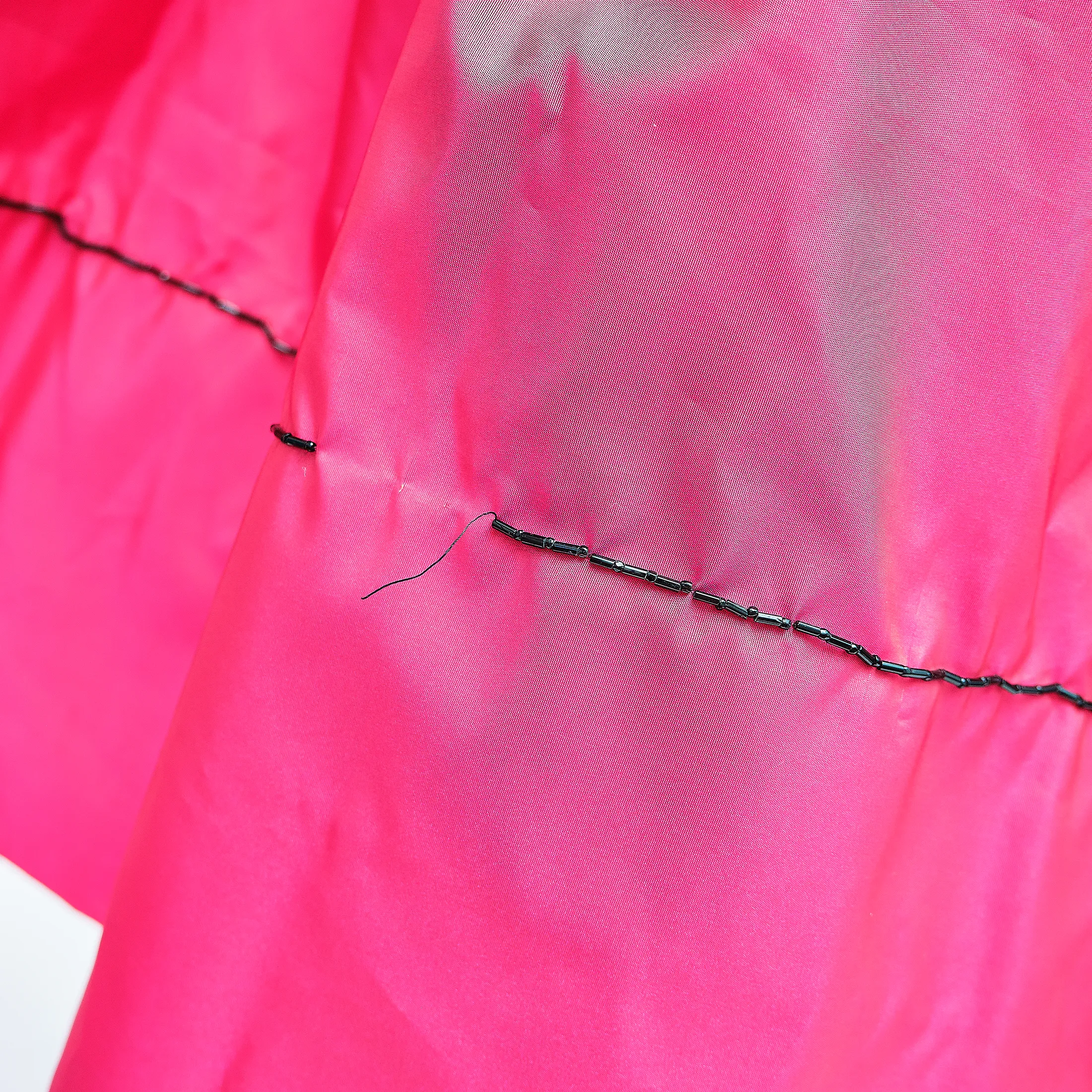 1980s Victor Costa Beaded Illusion Tulle + Taffeta Gown – Size 2 - Image 5