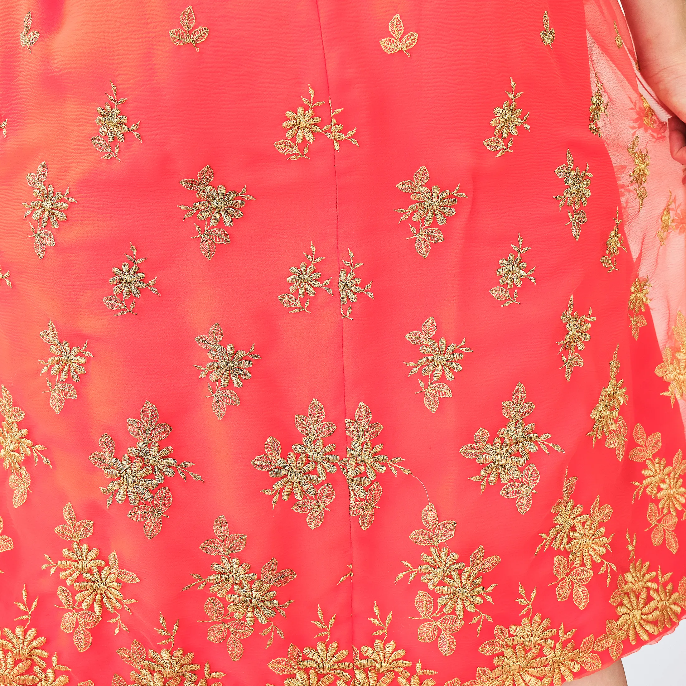 1960s Harmay New York Embroidered Silk Organza 2-Piece Set – Size 0/2 - Image 4