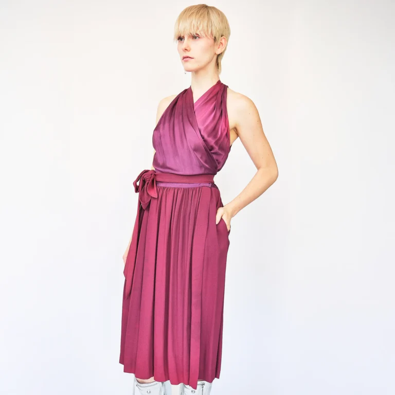 1970s The Hirsh Girl Halter Wrap Dress – Size 2–6