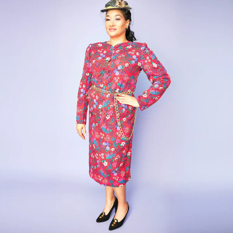 1980s Emanuel Ungaro Silk Floral Skirt Set – Size 10/12