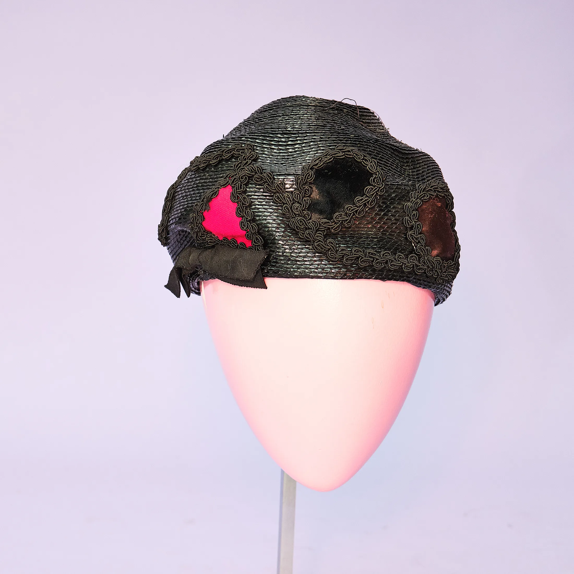 1950s Tom Silverman graphic straw cap