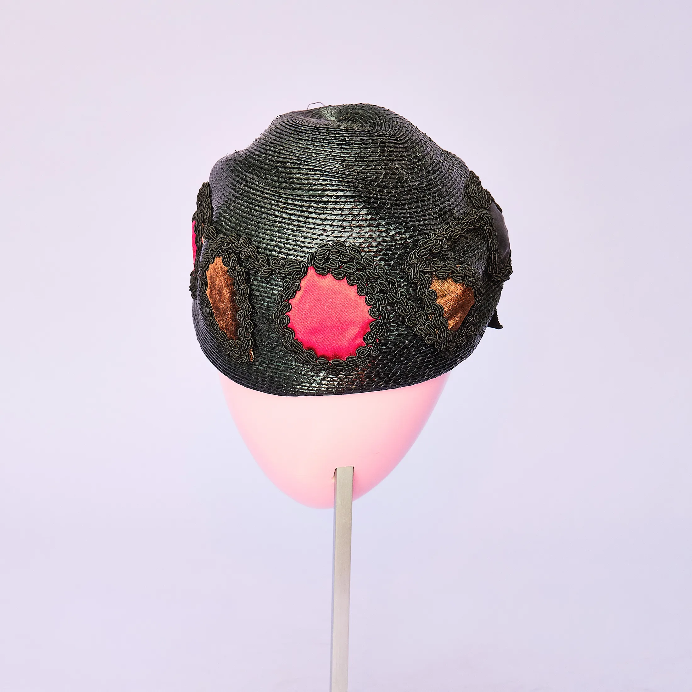 1950s Tom Silverman Graphic Straw Cap – Size S/M - Image 5