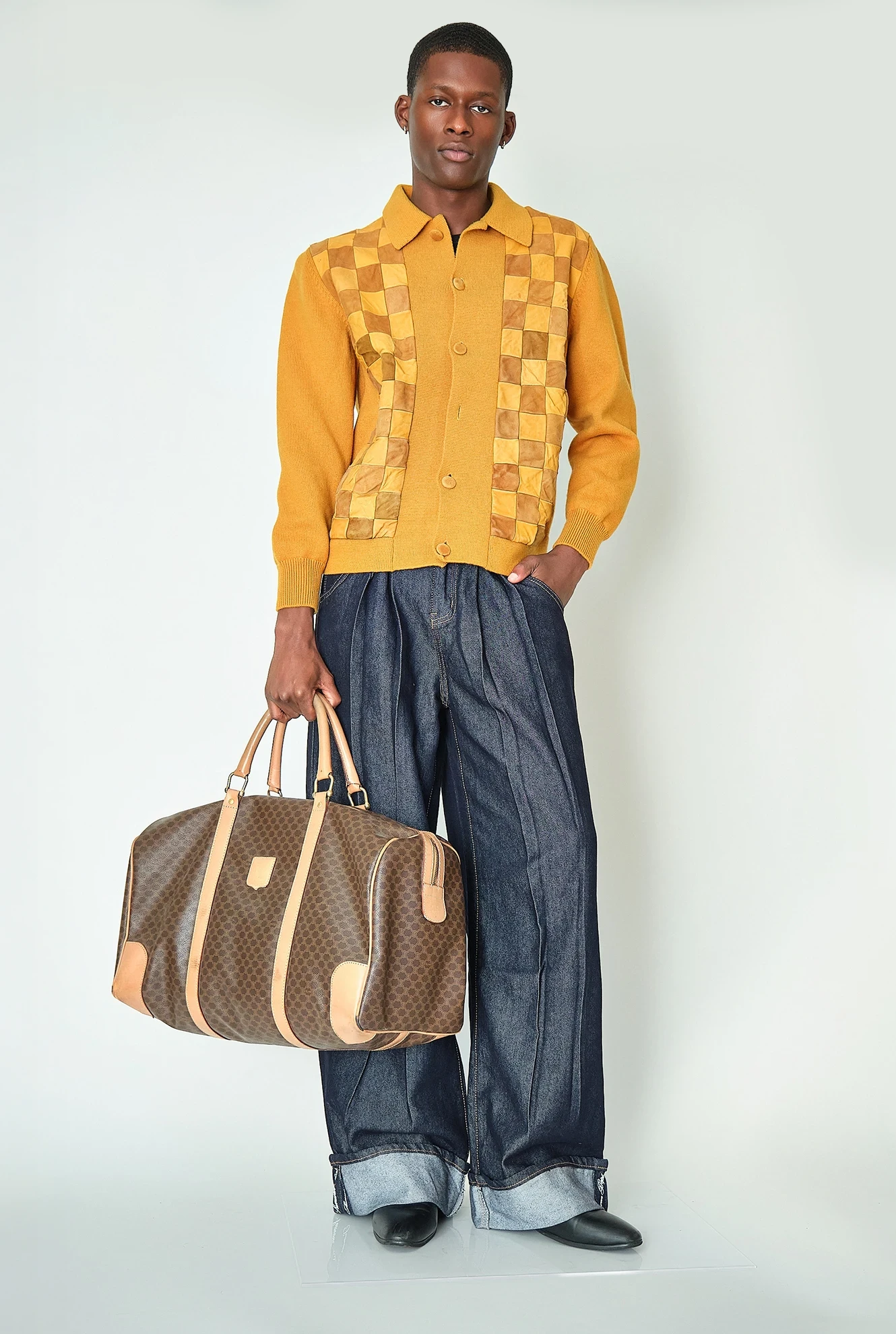 Late 1980s/1990s Celine Macadam Large Boston Weekender Bag - Image 12