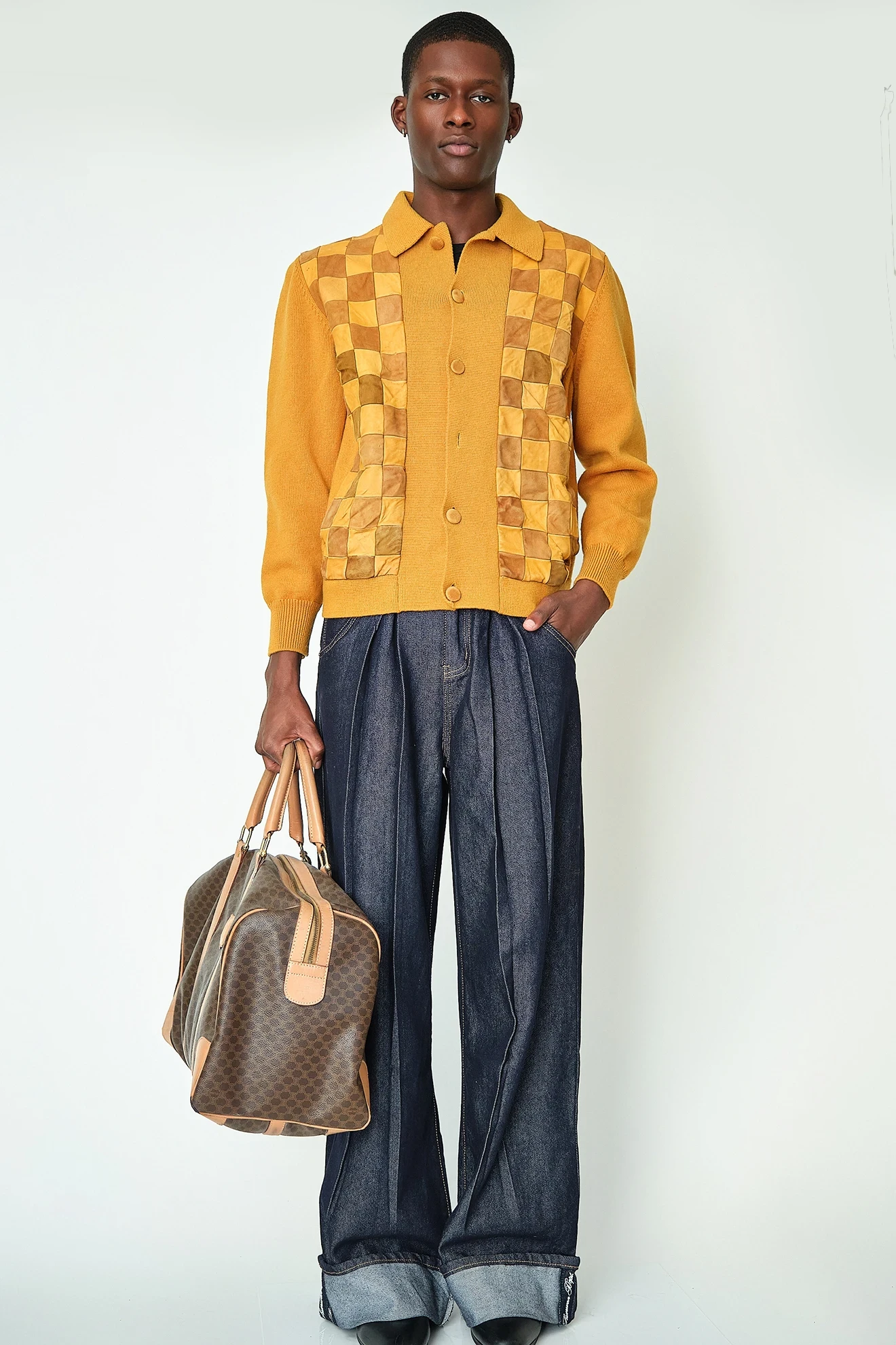 Late 1980s/1990s Celine Macadam Large Boston Weekender Bag - Image 11