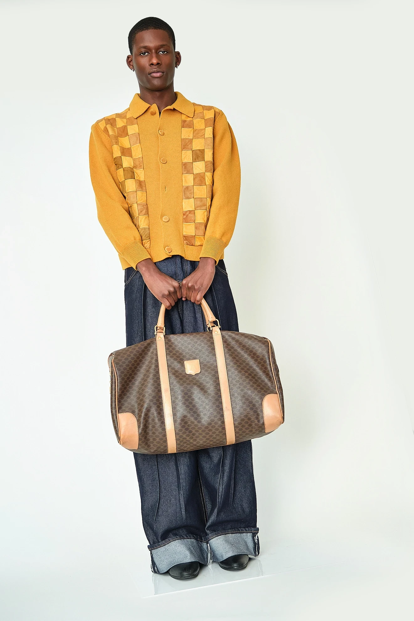 Late 1980s/1990s Celine Macadam Large Boston Weekender Bag - Image 10