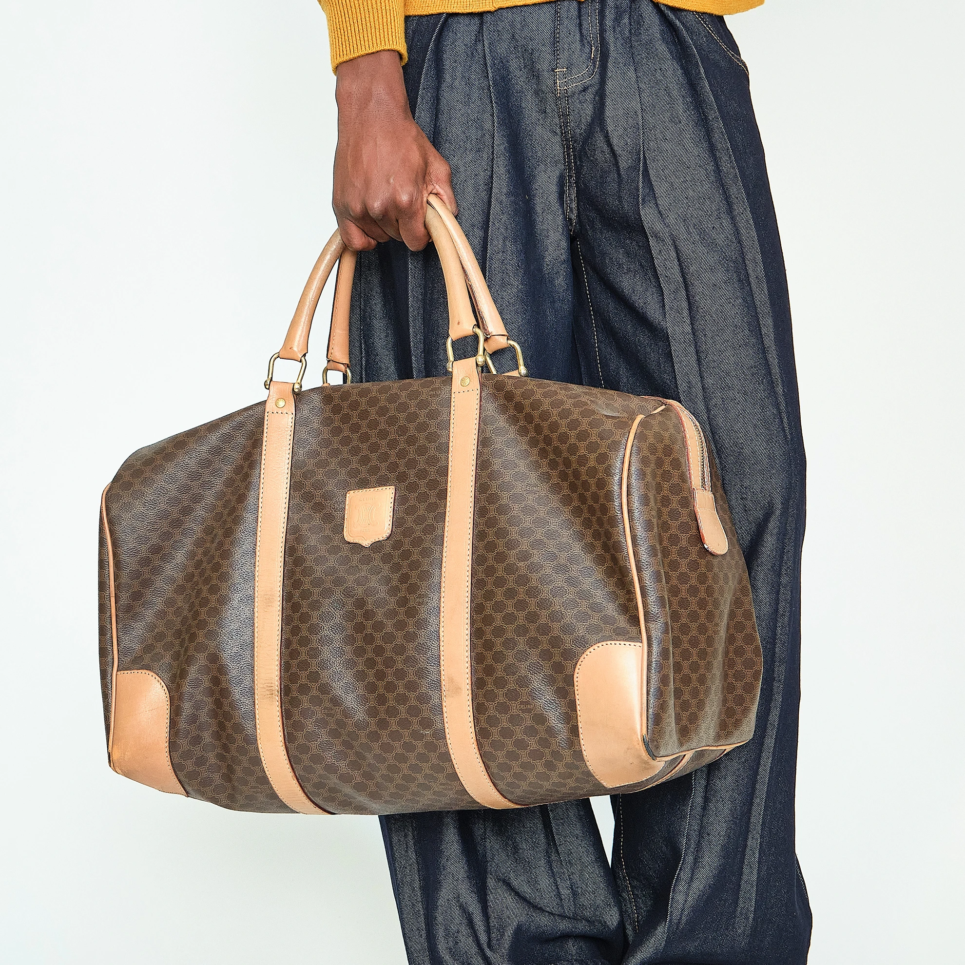 Late 1980s/1990s Celine Macadam Large Boston Weekender Bag - Image 7