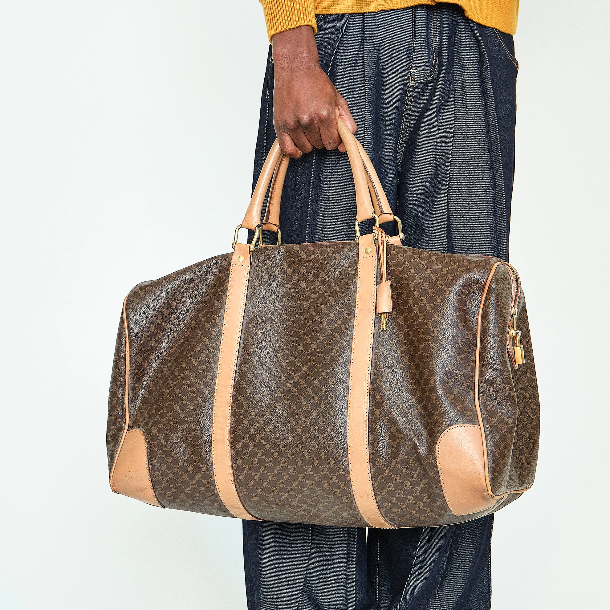 Late 1980s/1990s Celine Macadam Large Boston Weekender Bag - Image 6