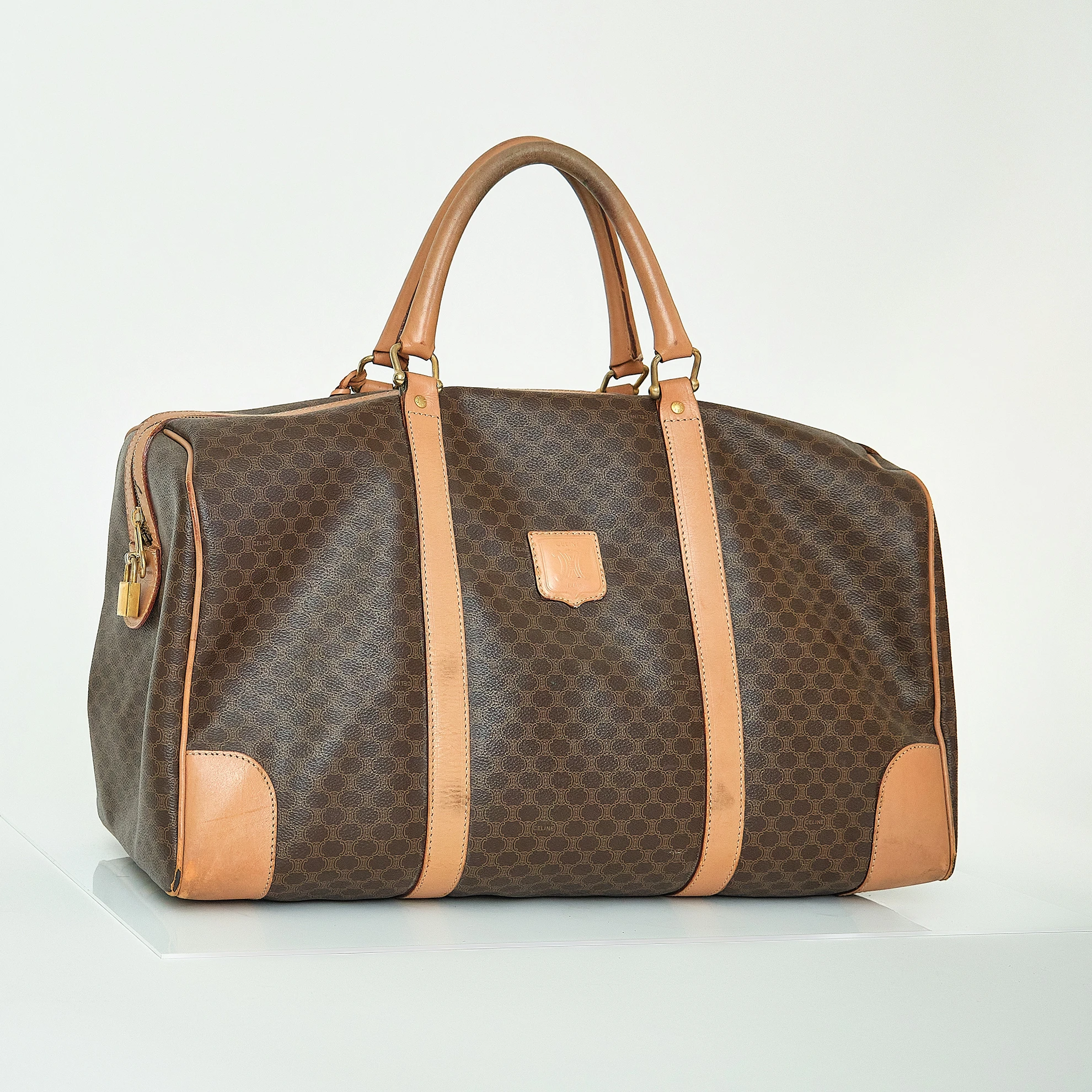 Late 1980s/1990s Celine Macadam Large Boston Weekender Bag - Image 5