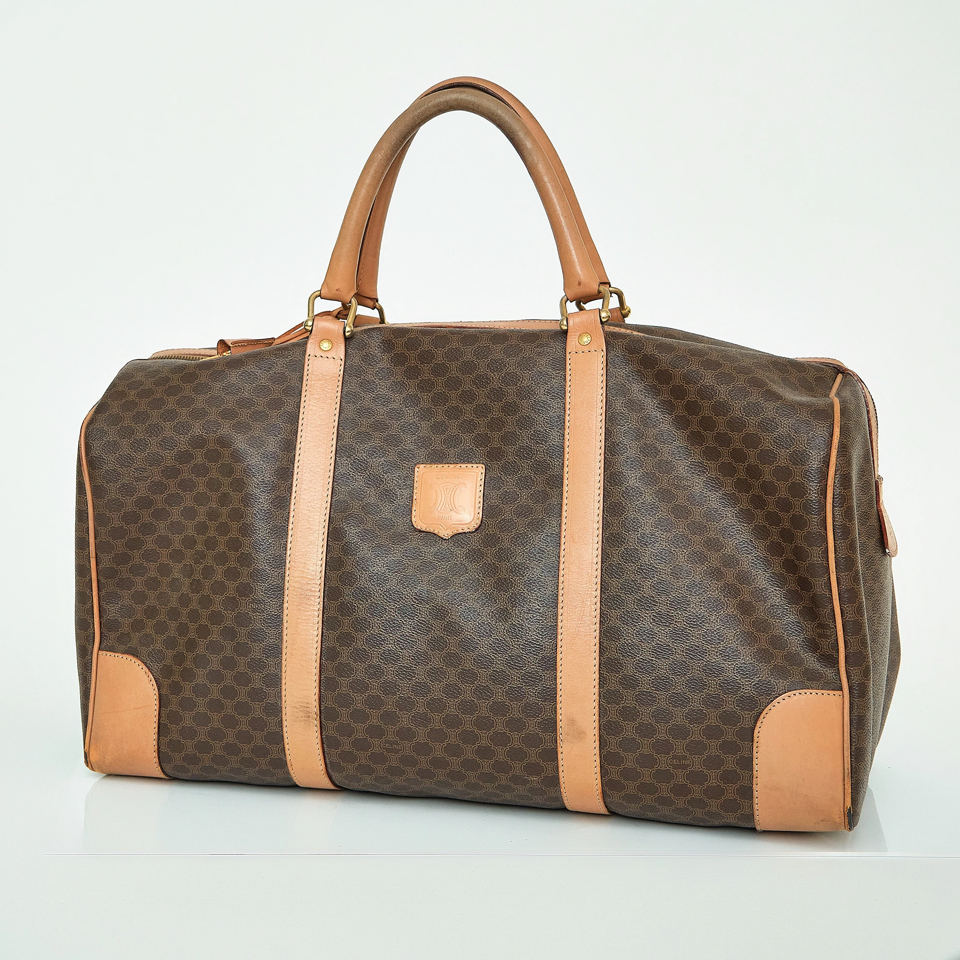 Late 1980s/1990s Celine Macadam Large Boston Weekender Bag - Image 4