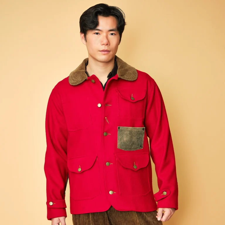 Oddinary Studios Red Deadstock Pendleton Fabric Field Jacket – Modern Men’s M