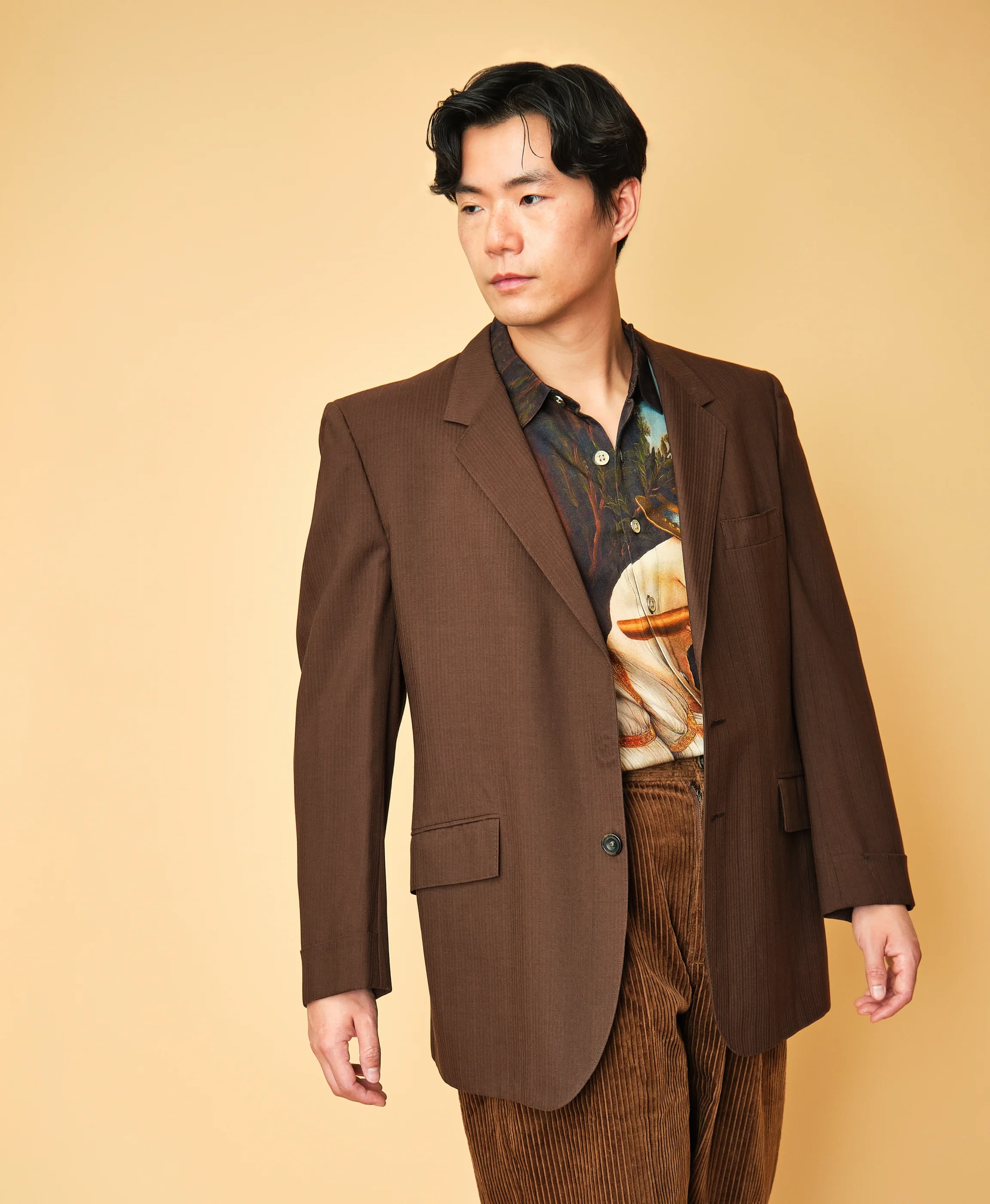 1960s Louis Roth Brown Textured Stripe Sport Coat for Bonney Gordon - Image 10