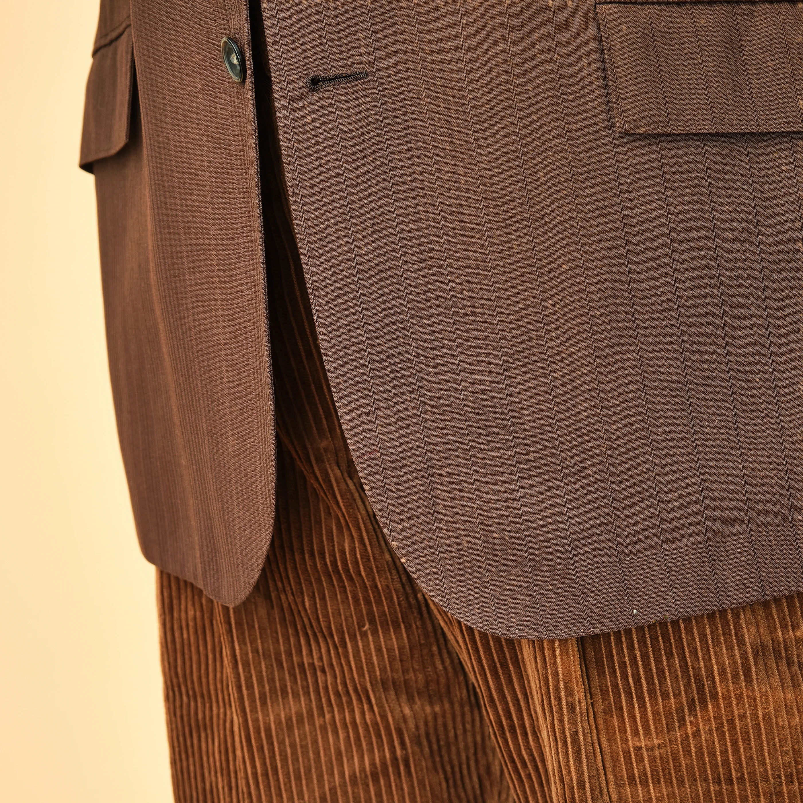 1960s Louis Roth Brown Textured Stripe Sport Coat for Bonney Gordon - Image 7