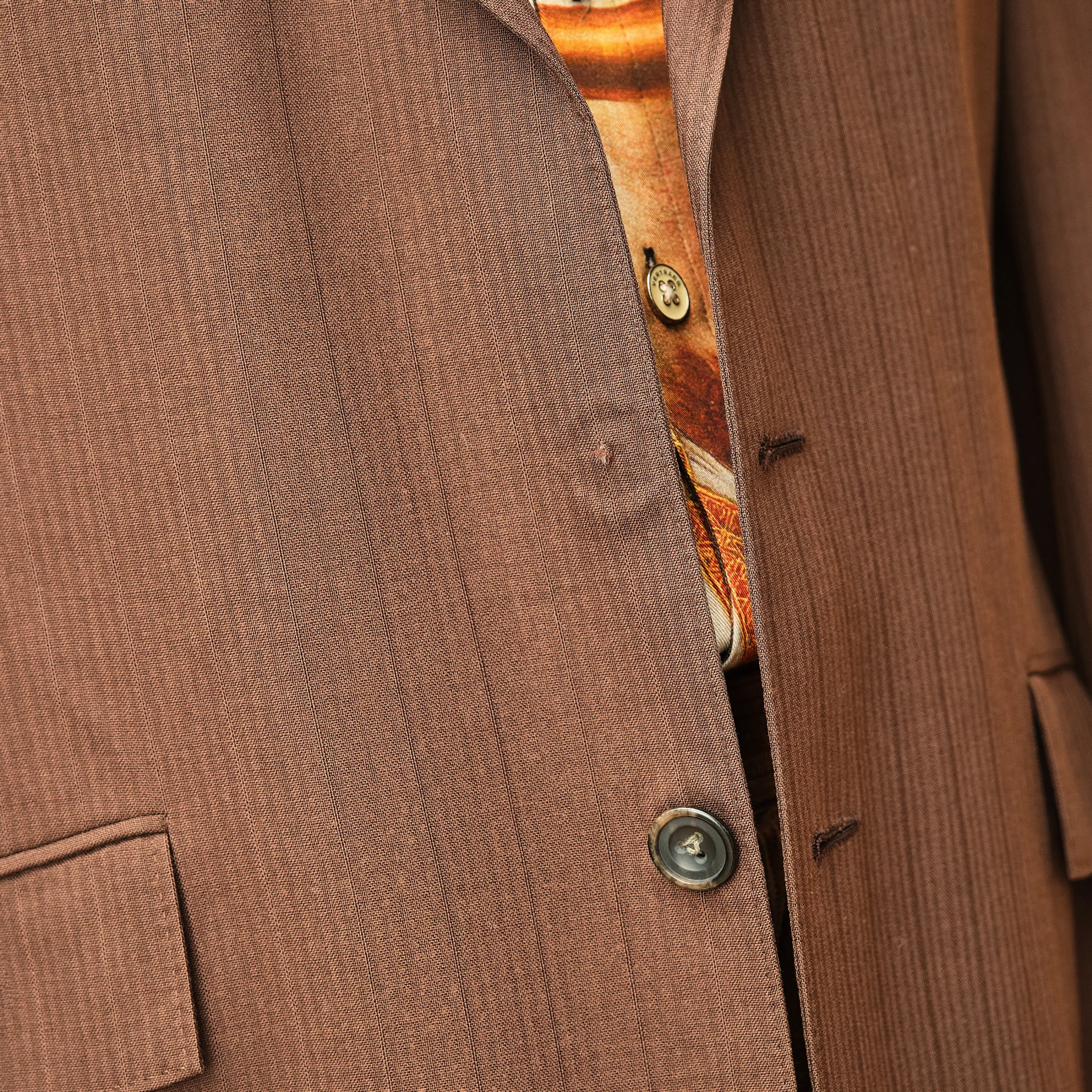 1960s Louis Roth Brown Textured Stripe Sport Coat for Bonney Gordon - Image 5