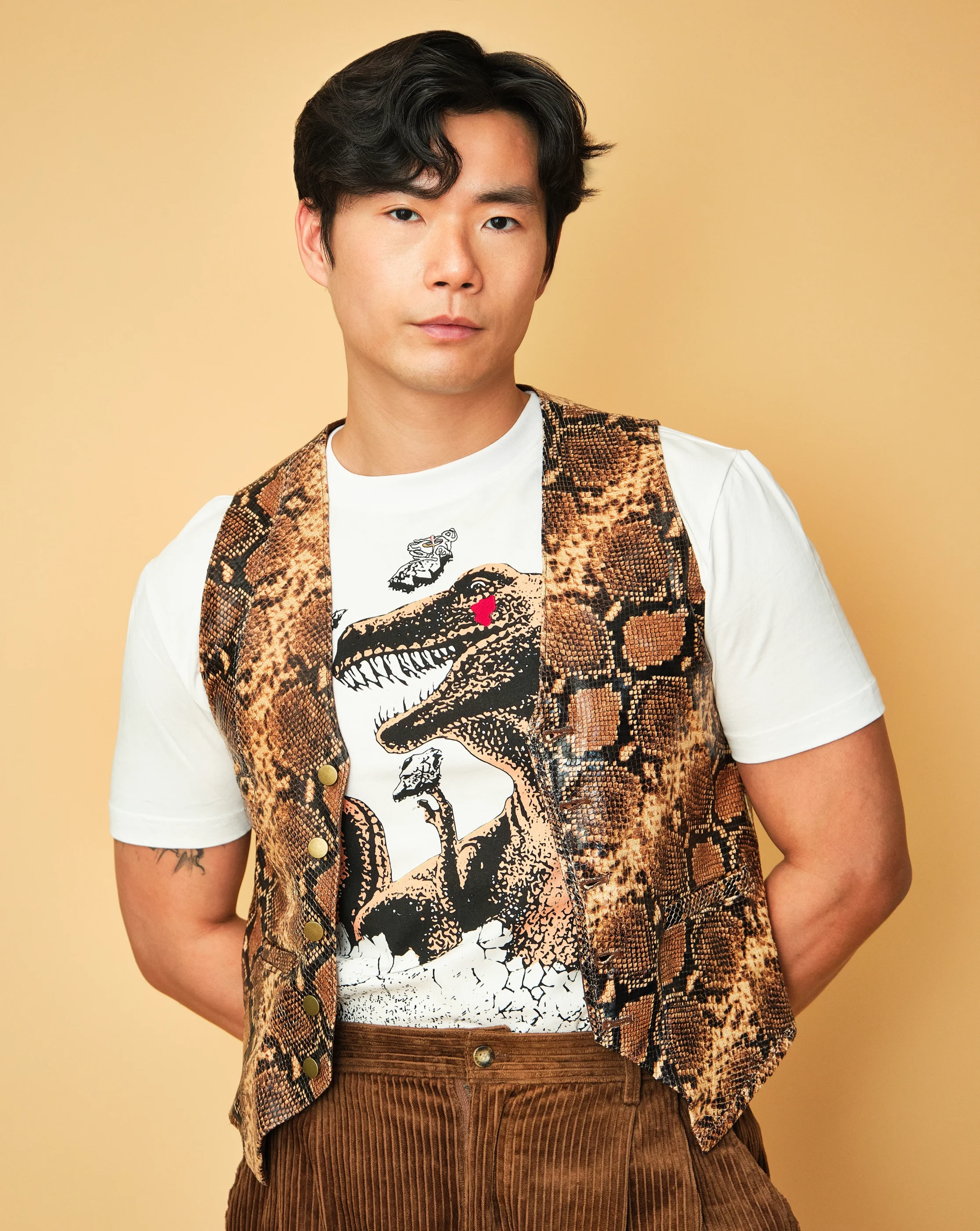 2020s Theophilio Solace AW21 Snakeskin-Print Cropped Vest – Modern Men’s S/M - Image 7