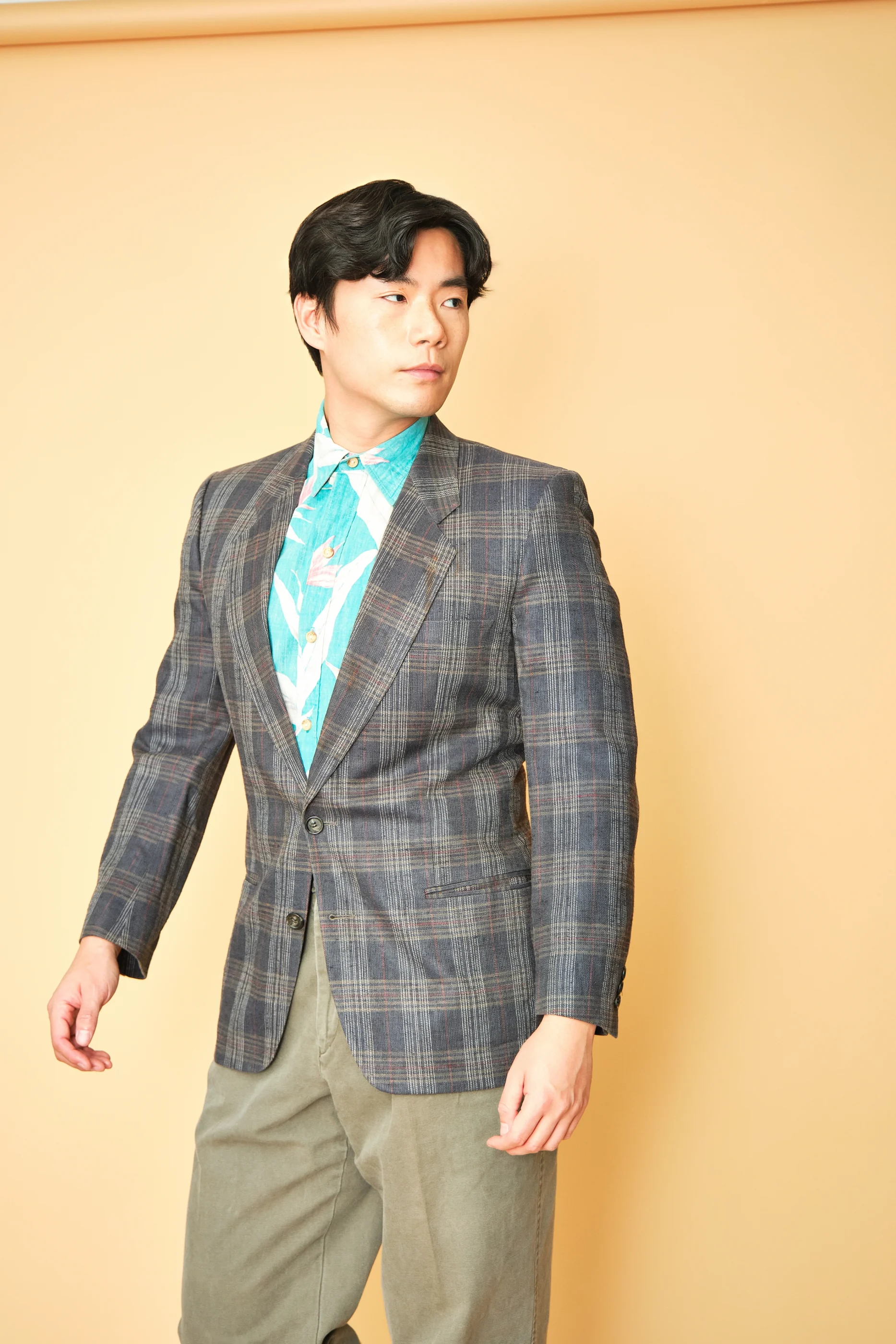 Vintage Gray Plaid Wool Sport Coat Blazer – Men’s 38/40 - Image 5