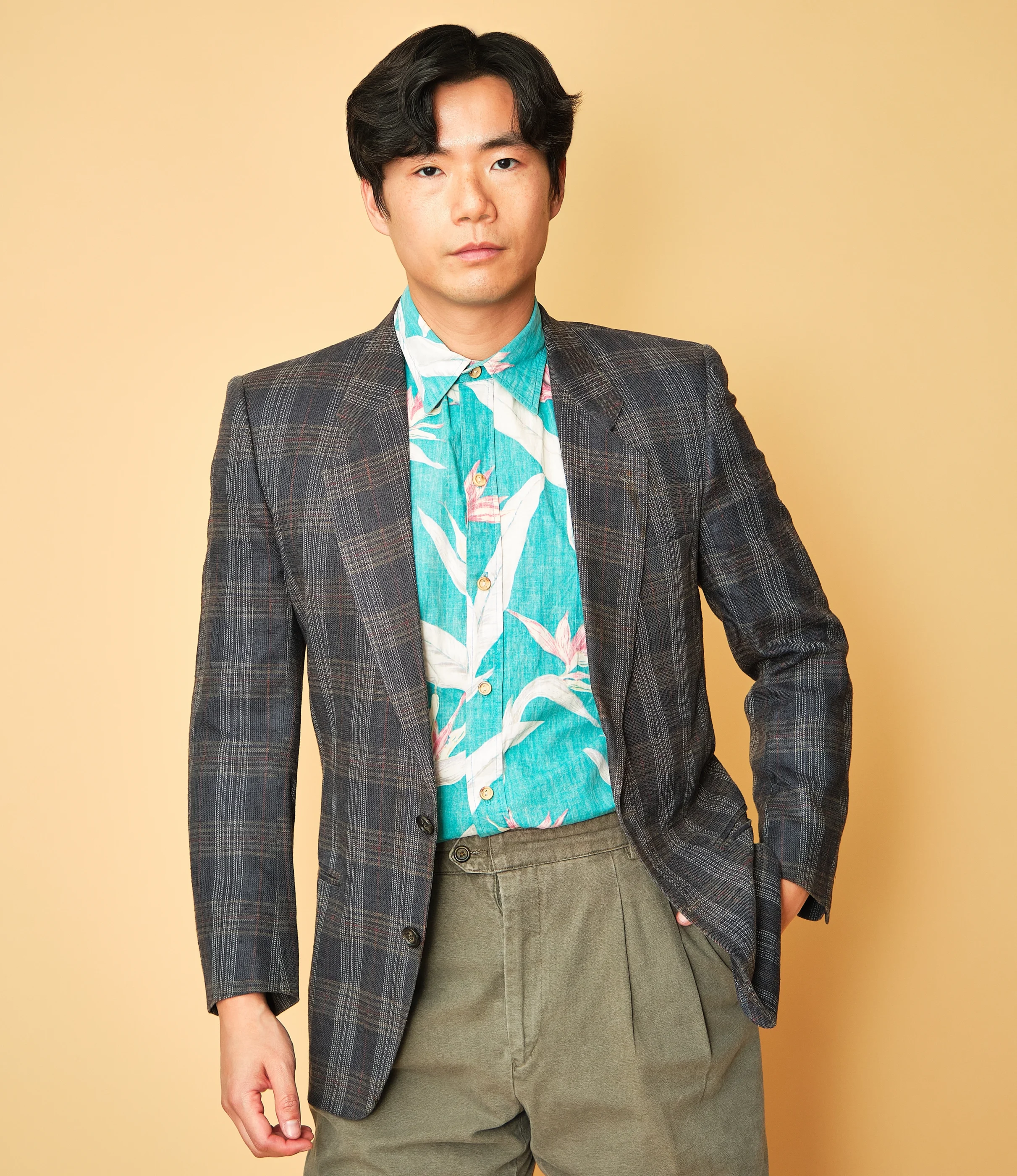 Vintage Gray Plaid Wool Sport Coat Blazer – Men’s 38/40 - Image 8