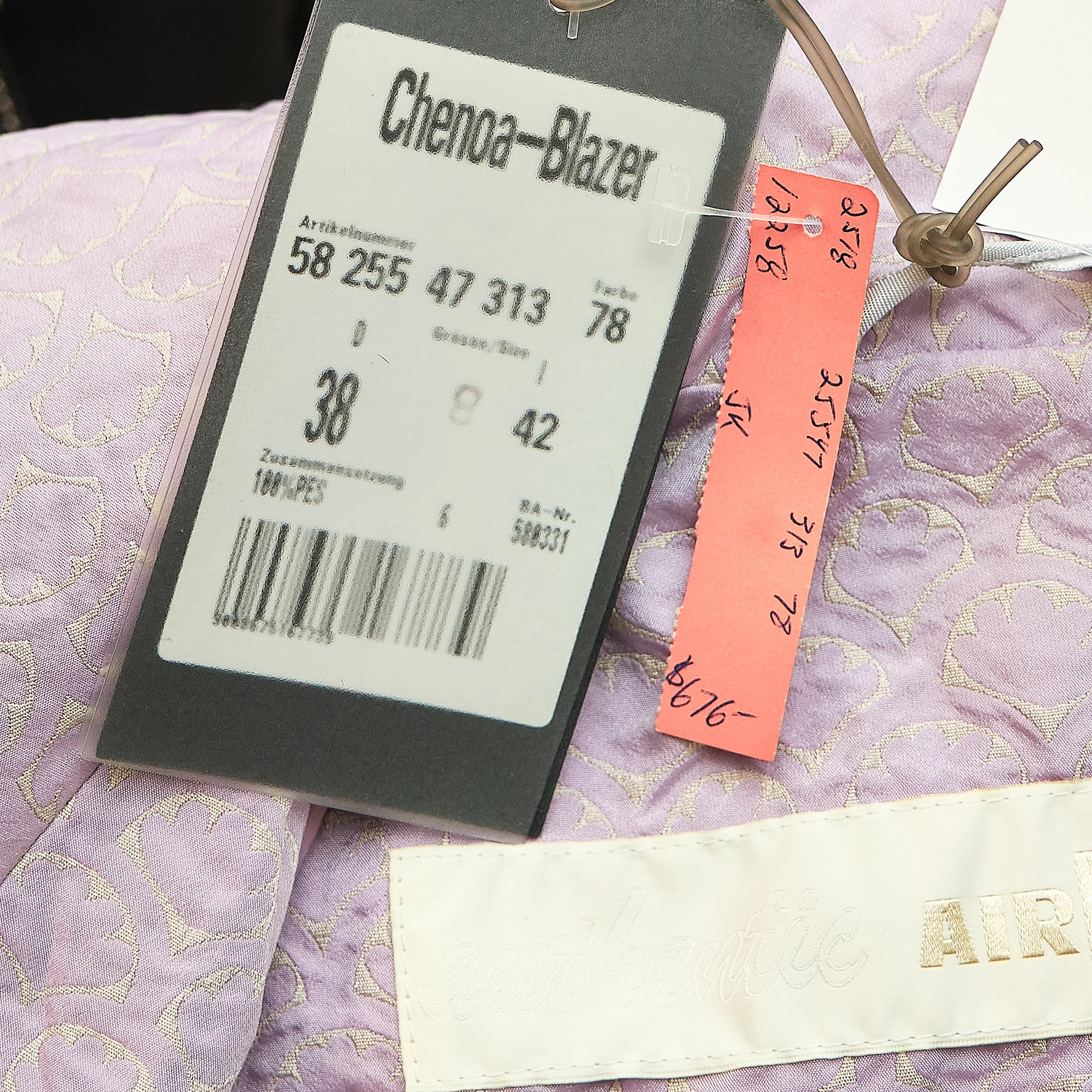 Early 2000s Airfield Authentic Signature Lavender Jacquard Chenoa Blazer, Modern US S/M - Image 8