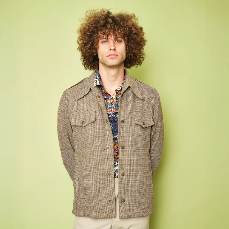 1970s Hathaway OtherWear Textured Open-Weave Shirt Jacket – Modern Men’s M/L